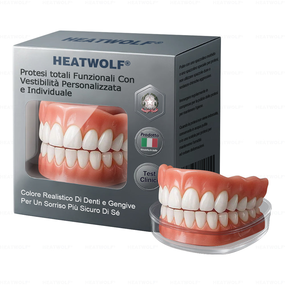 ✅ Prodotto e spedito dall’Italia | HEATWOLF® Protesi dentarie complete funzionali adattabili su misura ✨