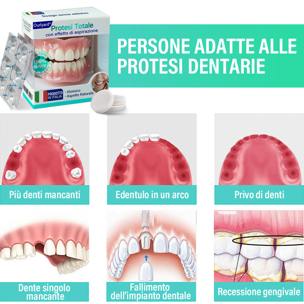 ✅ Prodotto e spedito dall'Italia | Ourlyard® Protesi Completa con Efficacia di Suzione 🦷🍀